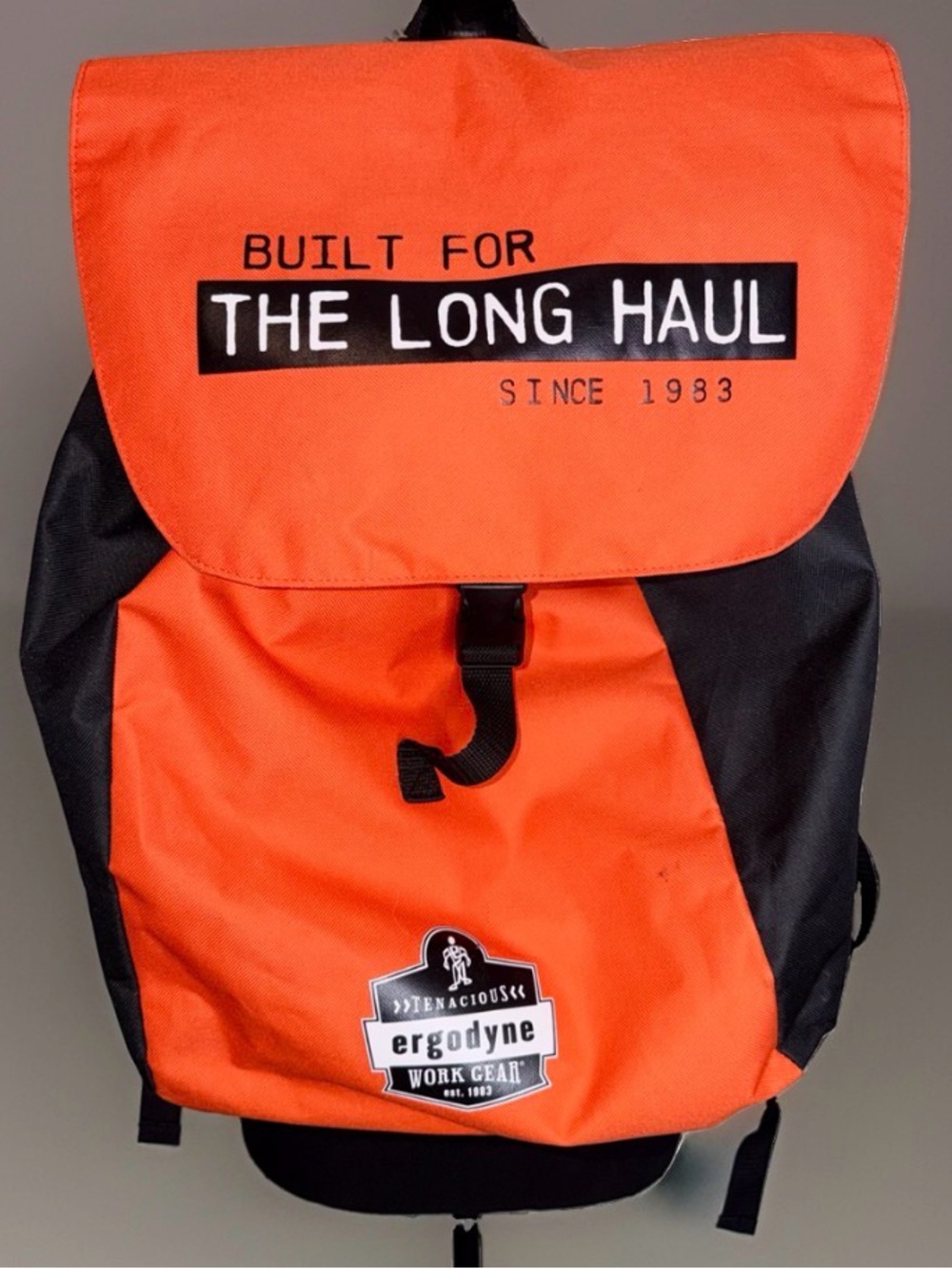 Ergodyne Tenacious Work Gear Bag, Orange, And Black 12 X 6 X 18
